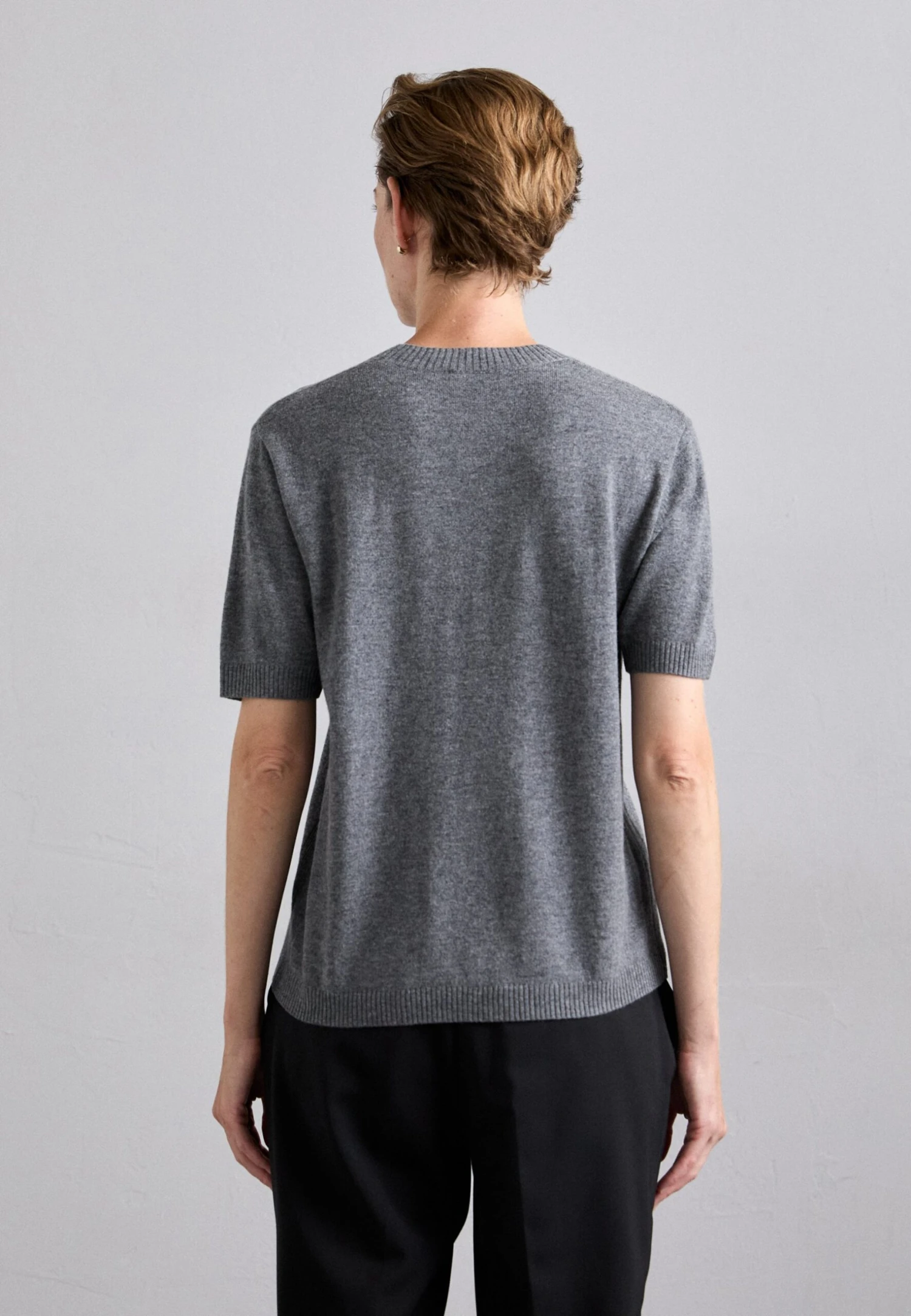 Tiger Of Sweden Basic T-shirt - Medium Grey Melange 3 Tiger Of Sweden Basic T-shirt - Medium Grey Melange - Image 3