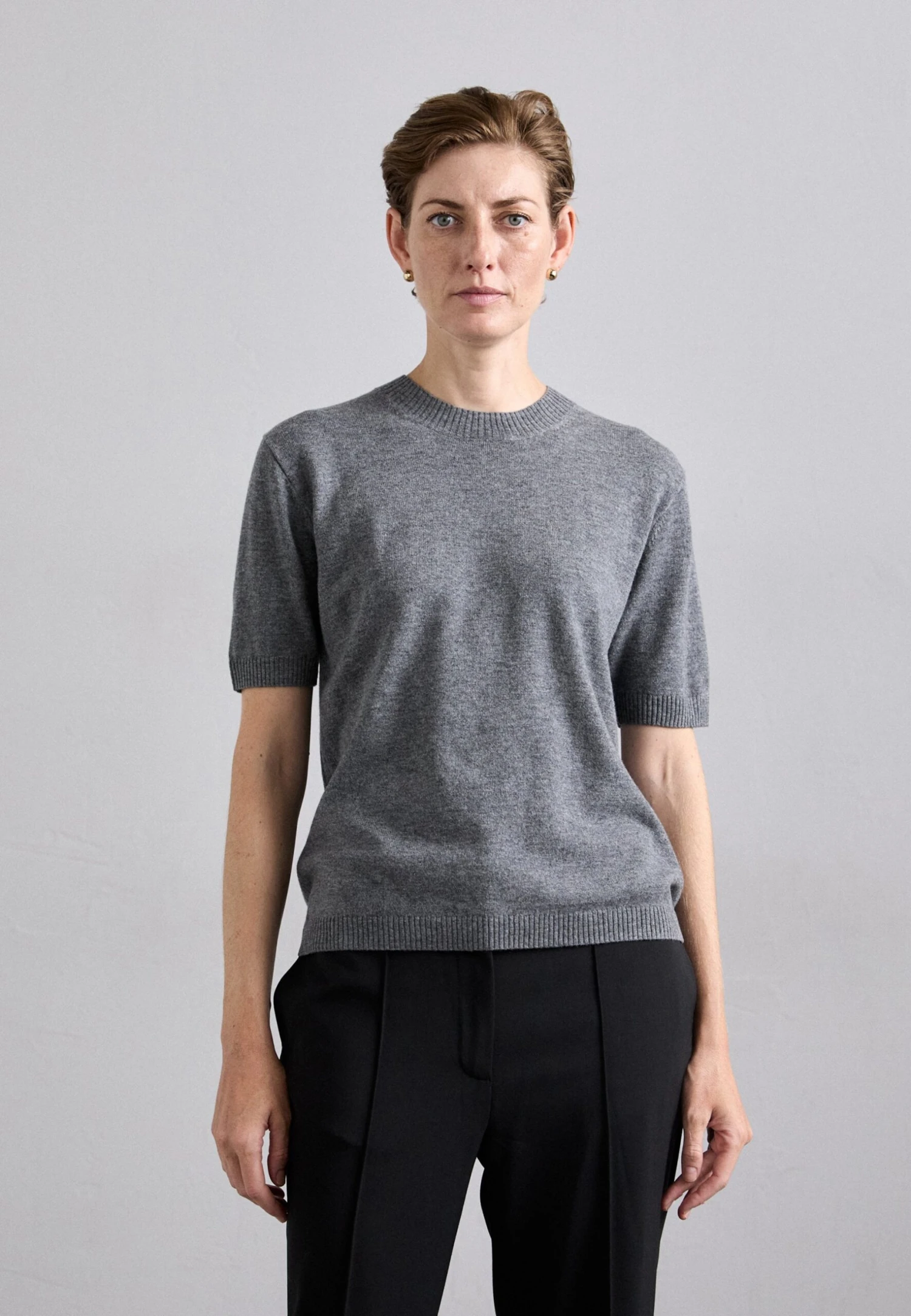 Tiger Of Sweden Basic T-shirt - Medium Grey Melange 1 Tiger Of Sweden Basic T-shirt - Medium Grey Melange